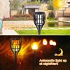 Ollivage - Luces solares para antorcha con llamas, impermeables, luces