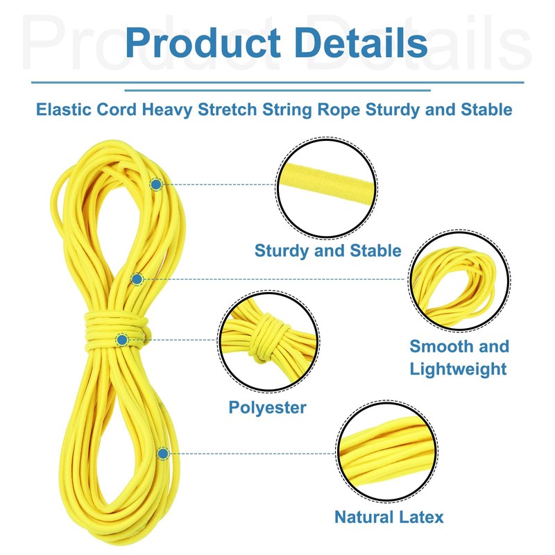 sourcing map Bungee Cord Elastic Cord Heavy Stretch String Rope