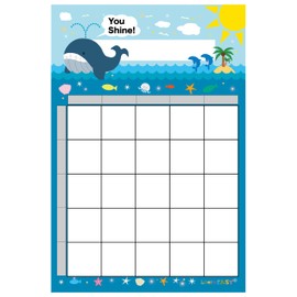 LearnEASY Bingo Cards, Goal Achievement, Reward Stickers, To-Do List, Good luck (Ocean Ocean, 40 Sheets)