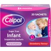 Calpol Sugar-Free Infant Suspension Sachets - Strawberry Flavour - 20 x 5ml - Suitable for 2+ Months