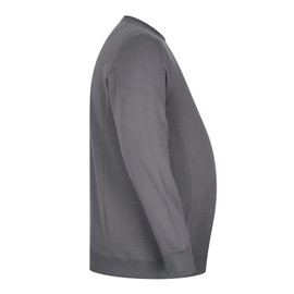 Alca Sweatshirt with Crew Neck for Men with Plus Size Waist Circumference XL-8XL Men's Sweater with Crew Neck Grey, gray