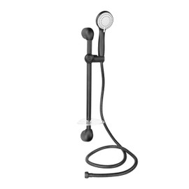 Empire Faucets Shower Slide Bar and Adjustable Shower Head Combo - Matte Black Vertical Shower System for RV Campers