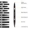 GPLMQ Black Drawing Pens, 12 Pack Felt Tip Markers for