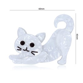 Acrylic Cat Brooch Pin for Women Beautiful Large Plastic Brooch Pin Fashion Jewelry Clothes Bags Backpacks Hat Jacket Decoration Gift, Acrylic