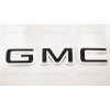 Auto Front & Rear GMC White Black OVERLAY Emblem Badge