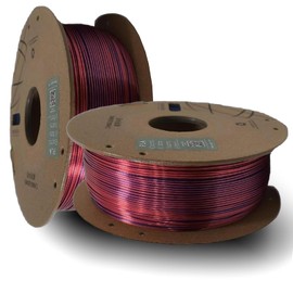 CHINGLEUNG 1.75mm 3D Printing Filaments - Silk Three Color PLA with High Dimensional Accuracy (1kg/2.2lbs Spool) (Red, Yellow, Blue)