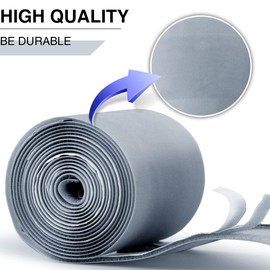 Gray Floor Cord Cover with Adhesive Tape for Any Flooring Surface Overfloor Cord Protector Cable Grip Strip Management Hold Cords in Place for Power Cords Coaxial Cable Telephone Line