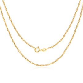 Sinez Women's Gold Chain Necklace Real Gold Yellow Gold 585 14 Carat, Gold