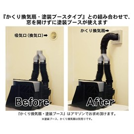 Exhaust Hose / Assembly Duct (Reinforcement Tamiya Paint Booth, Twin Fan 2 Hoses Connected into 1 Hose)