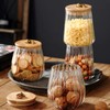 ANSQU Glass Jars Coffee Nuts Canister Airtight Storage Jar Petal