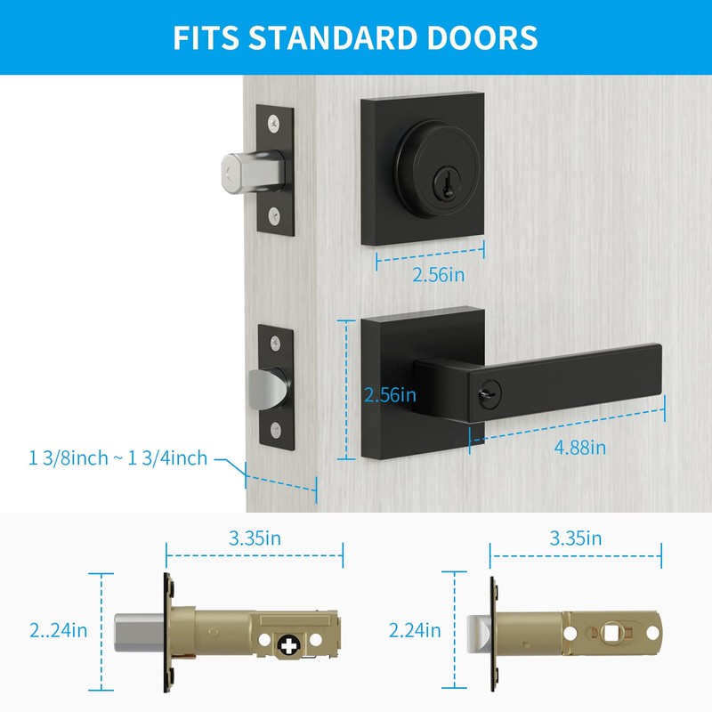 Front Door Lock Set,Keyed Alike Heavy Duty Exterior Door Lock