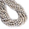 Unbranded Gray Fresh Water Pearl Rice Shape Beads Size 6x8-9mm