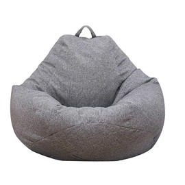 Bean Bag Chair Sofa Cover (No Filler), 39.3x47.2 Lazy Lounger High Back Large Bean Bag Storage Chair Cover Sack for Adults and Kids Without Filling (Dark Gray, XL)