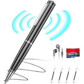 64GB Digital Voice Recorder - (4800 Hours)  Digital Voice Activated Recorder with AI-Intelligent Noise Reduction, Voice Activated Sound Audio Tap Recorder Device for Lectures/Meeting/Class - Style: 128GB