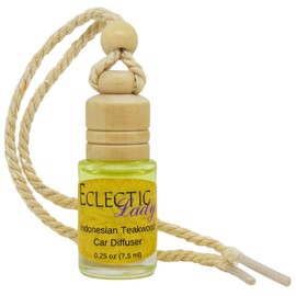 Indonesian Teakwood Scented Car Diffuser By Eclectic Lady, 7.5 ml, Air Freshener, Aromatherapy Diffuser, Premium Grade Fragrance Oil