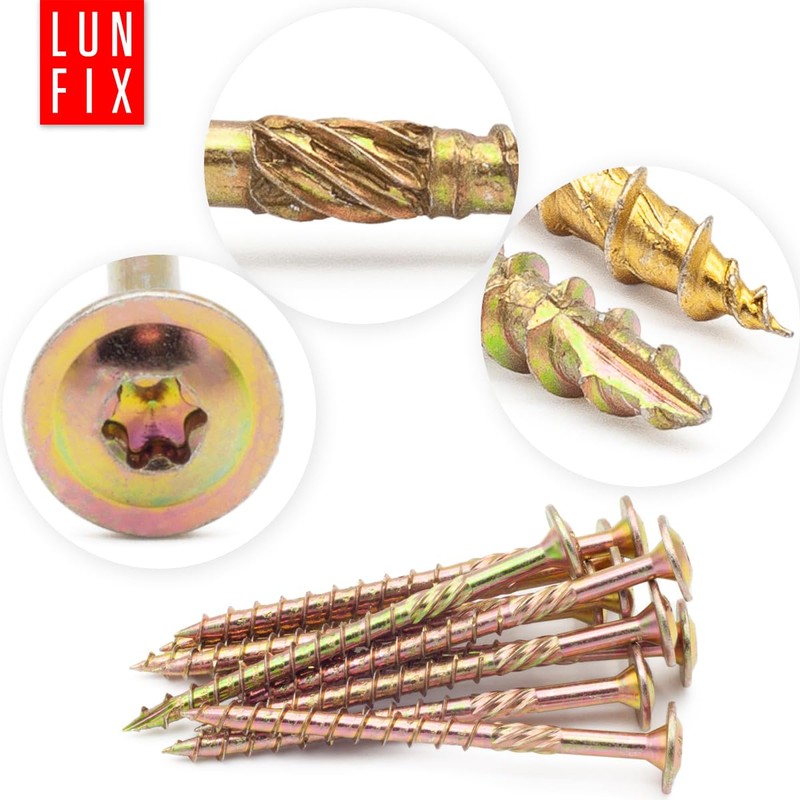 Lun Fix Flat Head Screws 8 x 180 50 Pieces