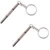 Glasses Multi-functional Triple Portable Three Glasses Screwdriver 2 Pcs Keychain