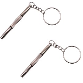 Glasses Multi-functional Triple Portable Three Glasses Screwdriver 2 Pcs Keychain Watch Repair Portable Watch Glasses Alloy Mini Driver