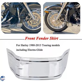 Unbranded Chrome Front Fender Trim Skirt For Harley Touring Electra Glide Road King 80-13