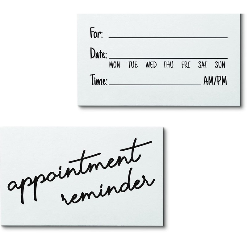 ITZAMNA Appointment Card Reminder 100 White