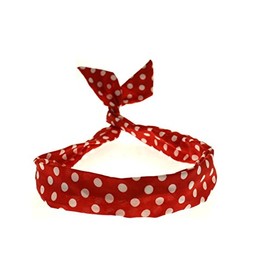 Zac's Alter Ego Fabric Polka Dot Retro Style Wire Headband