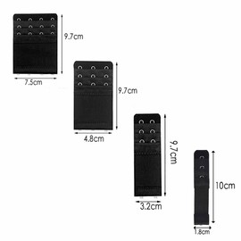 GeorgeX 18 Piezas Extensor de Brasier para Mujer Correas de Gancho de Extensión Elásticas para Mujer, 3 Colores (3 Filas x 2 Ganchos, 3 Filas x 3 Ganchos, 3 Filas x 4 Ganchos，3 Filas x 1 Ganchos)