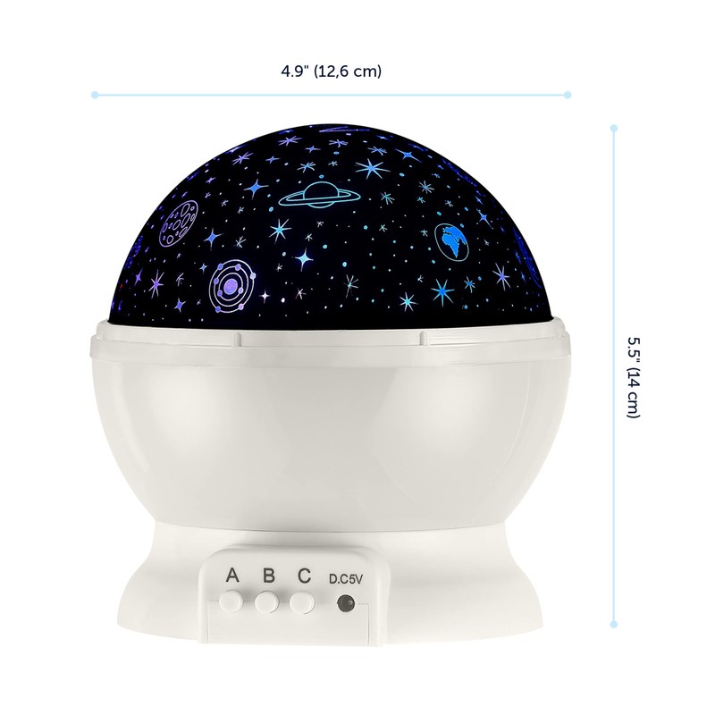 Globe Electric 13766 LED Integrated Color Changing Space Projector Night