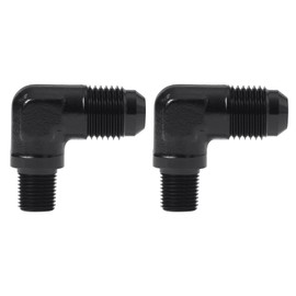 EVIL ENERGY 6AN to 1/8" NPT Male 90 Degree Fitting Adapter Aluminum 2PCS