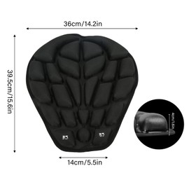 Inflatable Motorcycle Seat Cushion - Premium Material, Manual Pressing Inflation, Ergonomic Design, Shock Absorption, Small Pump Included