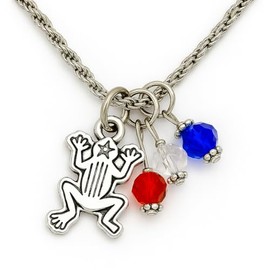 ChubbyChicoCharms Coqui frog Puerto Rican Christmas 20" Necklace Puerto Rico jewelry frog necklace