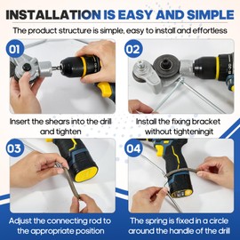 Sheet Metal Cutter Drill Attachment, Electric Drill Shears Attachment Cutter Nibbler, Metal Nibbler Drill Attachment for Cutting Iron, White Sheet, Steel, Copper, Aluminum