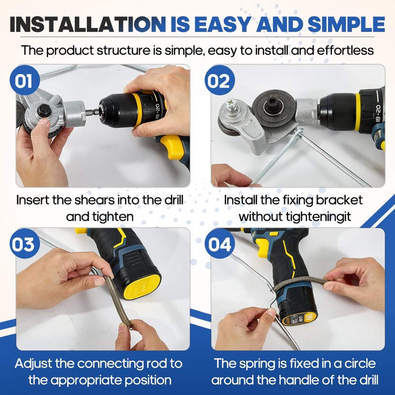 Sheet Metal Cutter Drill Attachment, Electric Drill Shears Attachment Cutter