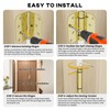 goldenwarm 4pack Polished Brass Door Hinges 4 Inch Self Closing