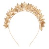 ZJIVQO Leaf Headband,Gold Leaves Headband,Fashionable Gold Leaf Headband,Roman Leaf Crown