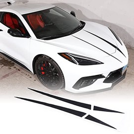 Car Hood Decal Sticker Compatible with Corvette C8 Stingray 2020 2021 2022, Car Engine Cover Sticker Decal Stickers Trim Accessories (Type C)