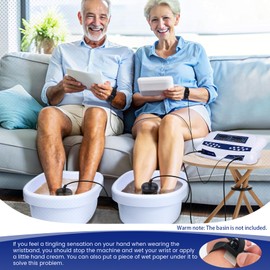 Ionic Foot Bath Detox Machine, Professional Ion Cleanse Dual Ionic Detox Foot Bath Spa Ion Spa Chi Cleanse System for Home USE, 8 Mode Foot Spa Detox, Far Infrared Belt