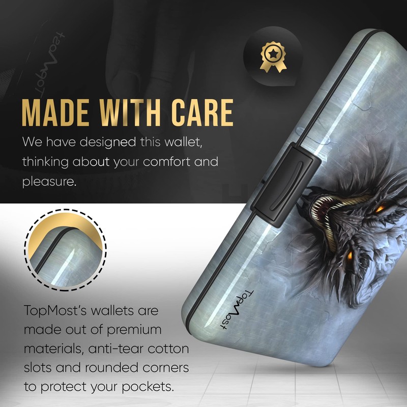 TopMost RFID-Blocking Aluminum Wallet Credit Cards Holder for Men &