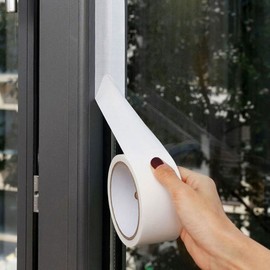 Window & Door Gap Draft Stopper Tape - 10M Large Roll Draft Stopper Tape (White) 5ea