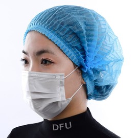 I'm excited Ttoto Mall Disposable non-woven hair cap Dust hat Non-woven hair cap Sanitary hat Kitchen hat Round hair cap Food hat options / 또또몰 일회용 부직포 헤어캡 방진모 부직포헤어캡 위생모자 주방모자 라운드헤어캡 배식모자 옵션