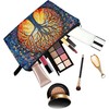 Stained Glass Magical Tree Makeup Bag Cute Small Organizer Bag