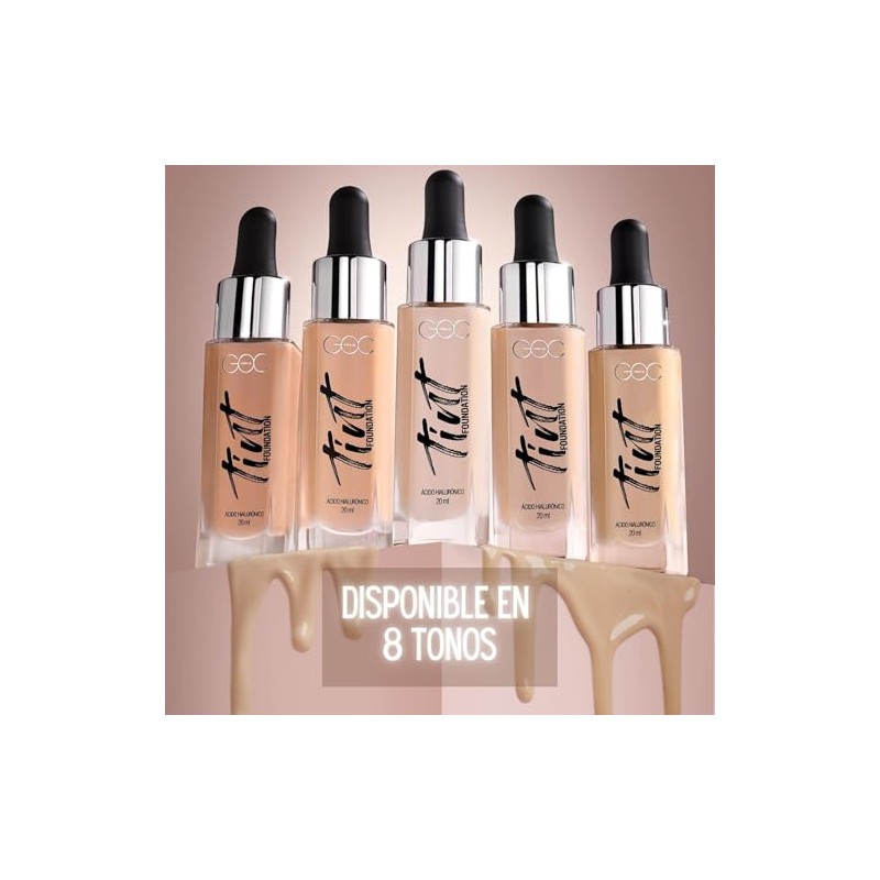 GOC Tint Foundation|Maquillaje|Base de maquillaje|Efecto tinta|Larga duración| Efecto mate| Base