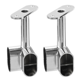 uxcell 2Pcs 1.22 x 0.63 Closet Rod Support Bracket, Rod Holder Wardrobe Accessories Clothes Rail Seat for Bedroom Bathroom, Silver