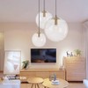 H XD GLOBAL Spherical LED Clear Glass Hanging Light, Creative