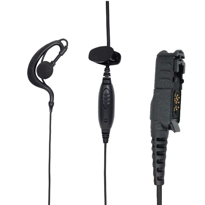 G Shape Earpiece Two Way Radio Headset 6 Pins Surveillance