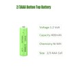 1.2v 2/3 AAA 400mah NiMH Rechargeable Batteries with Button Top