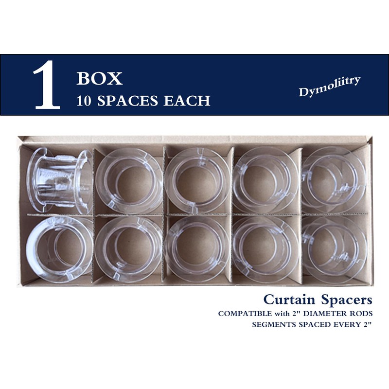 Dymoliitry Curtain Spacers(10 Spacers) - Finials for Drapes - Curtain