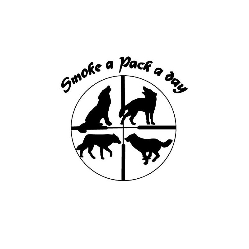Smoke a Pack a Day Coyote Hunting Decal coyote hunting