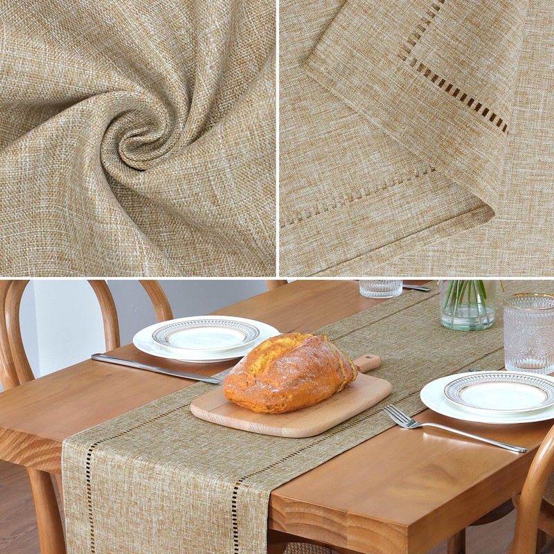 LOMOHOO Rustic Table Runner 71 Inch Long Boho Table Runner,