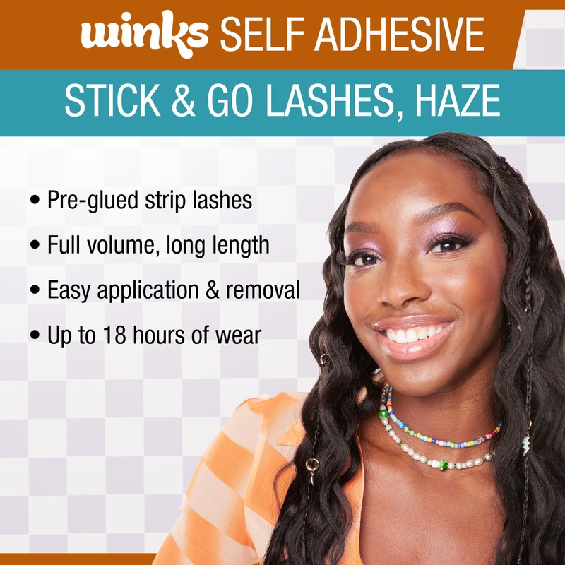 Ardell Winks Self Adhesive Eyelashes – Haze Style, Press on