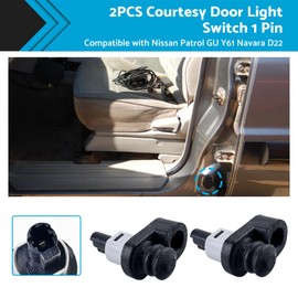 MAX COOL 2Pcs Front Door Courtesy Light Switch Door Frame Switch Control Door Light Switch Compatible with Nissan Patrol GU Y61 Navara D22 1 pin